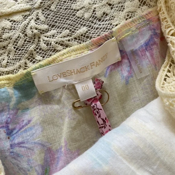 Love Shack Fancy Ayala Dress, bright Azalea, NWT, Size 00, - Picture 4 of 8